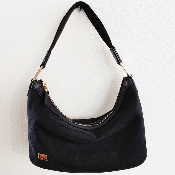 Gucci Handbags - Authentic Gucci Canvas Hobo Shoulder Bag EUC